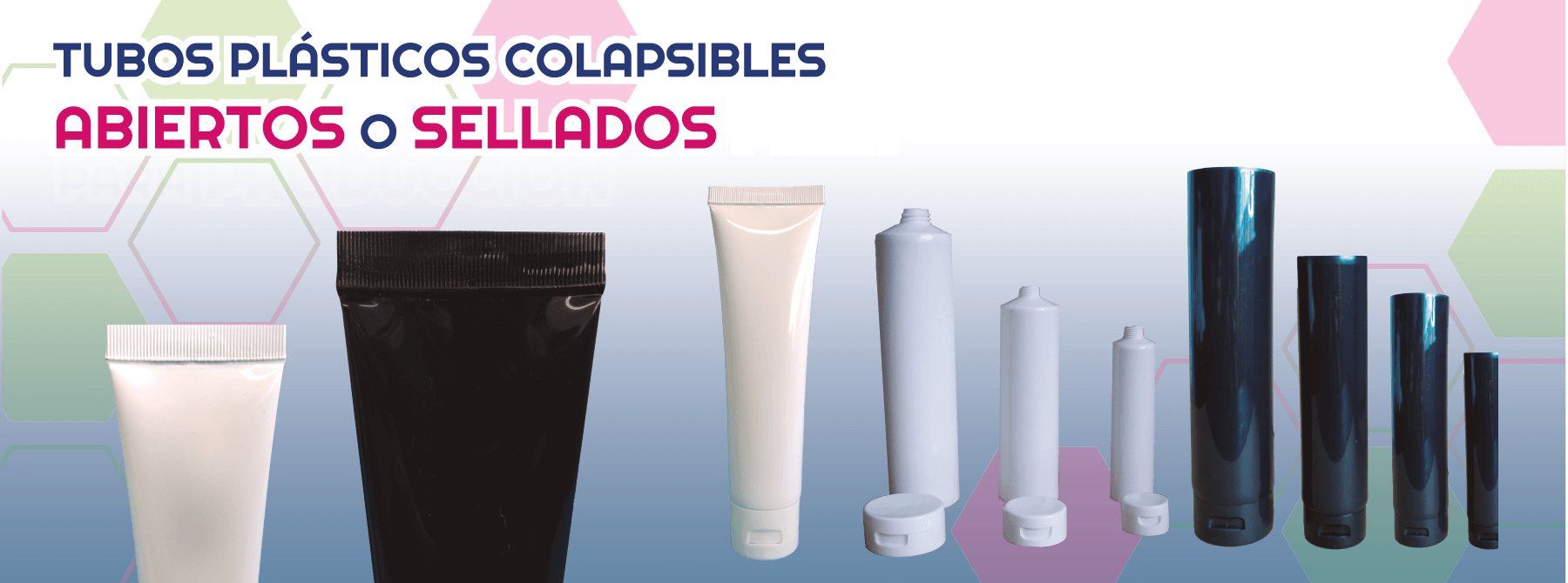 Tubos plásticos colapsibles abiertos o sellados de Ideas Soluciones V&R S.A.S