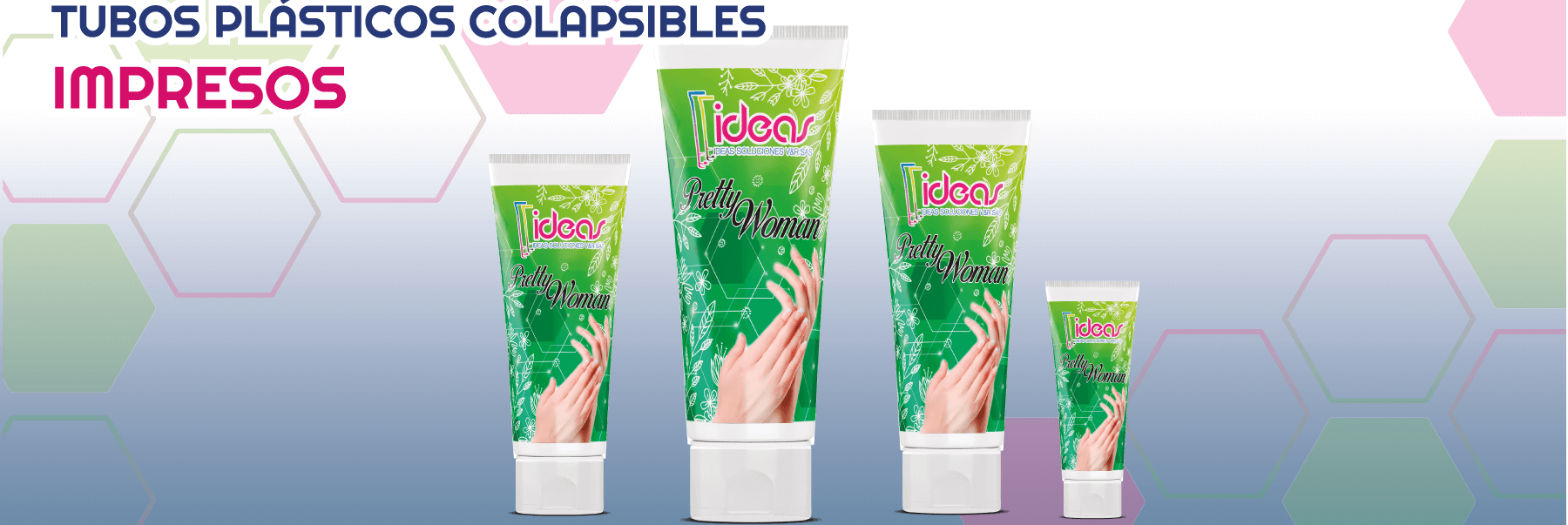 Tubos plásticos colapsibles impresos de Ideas Soluciones V&R S.A.S