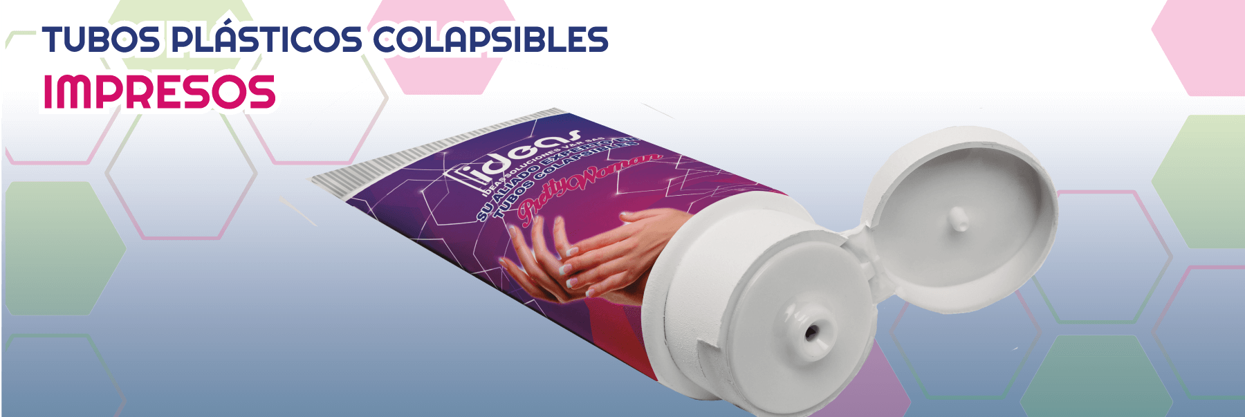 Tubos plásticos colapsibles impresos de Ideas Soluciones V&R S.A.S